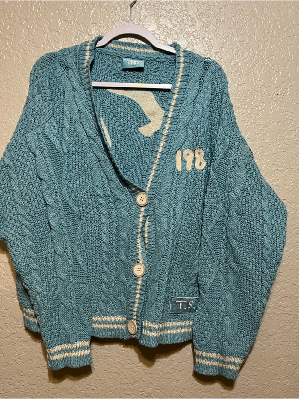 Taylor Swift 1989 Cardigan Blue Sweater M/L